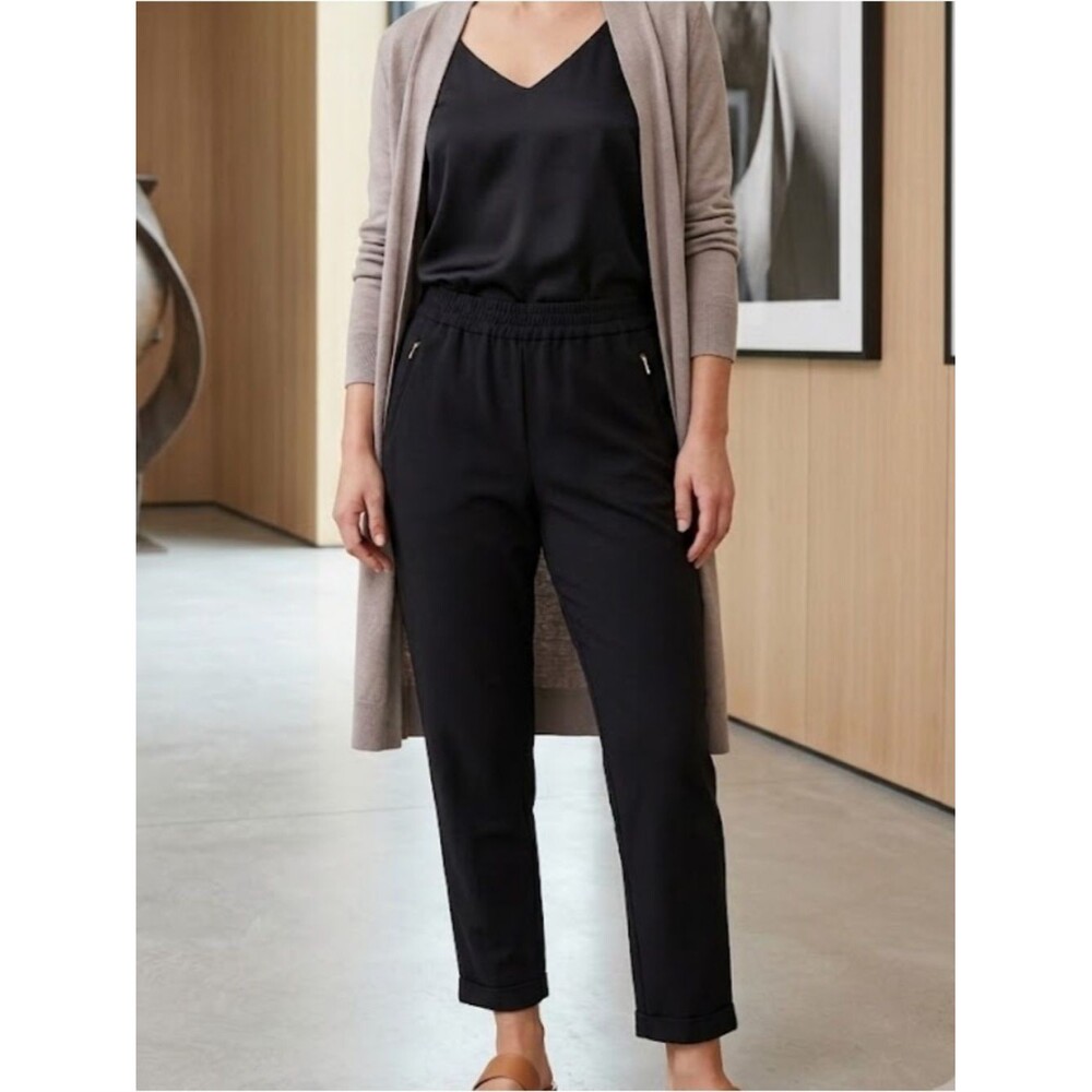 Chico's Black Elastic Waist Pull-On Pants